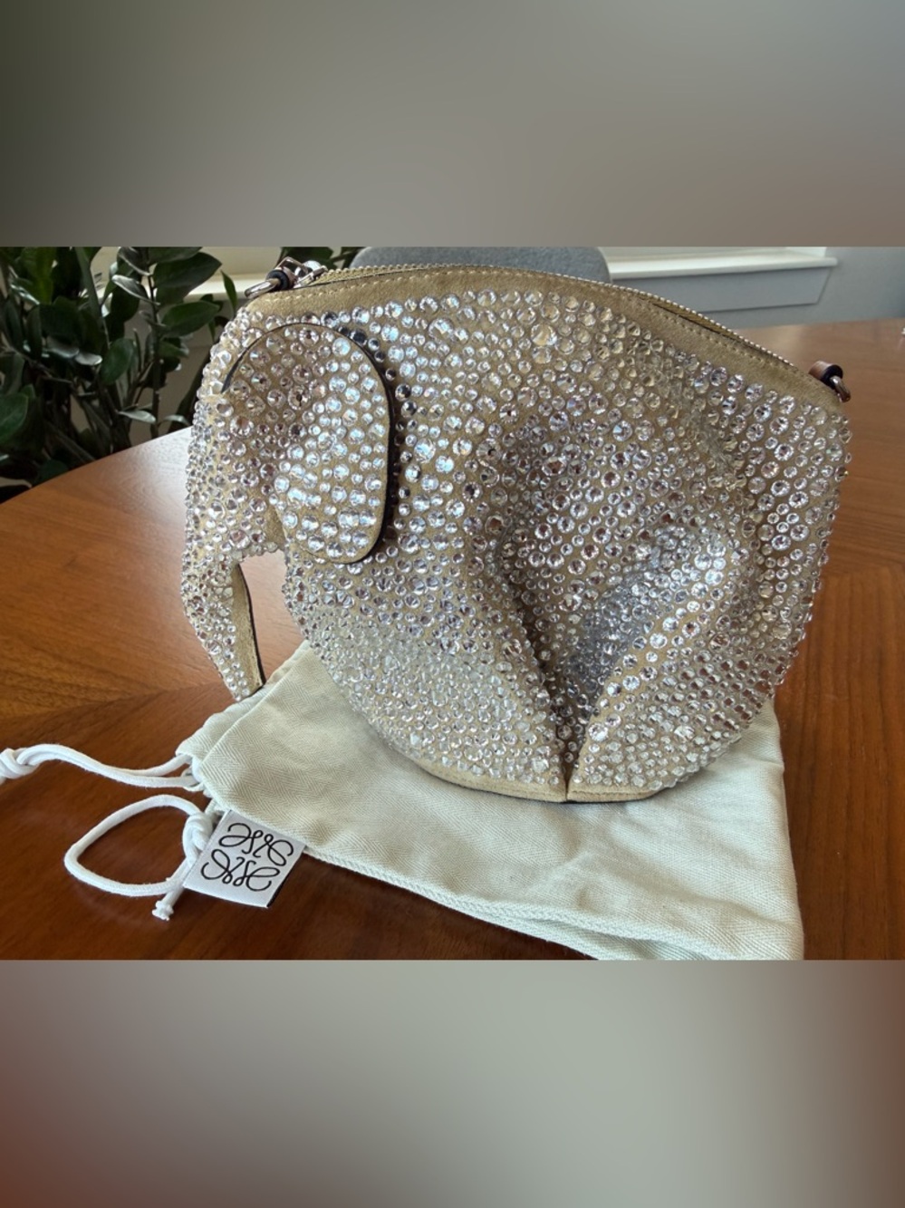 Loewe Crystal Elephant Bag
Rhinestone Suede Rare Limited
Edition Crossbody